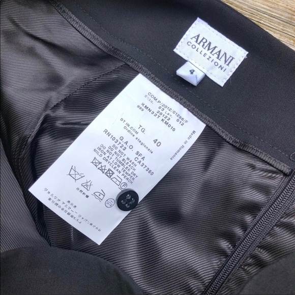 Armani Collezioni skirt size 4 black pencil - Picture 6 of 7